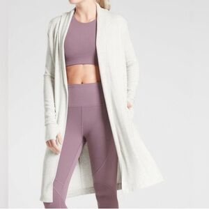 Athleta Canopy open front stretch knit wrap cardigan long length S